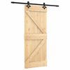 vidaXL Drzwi przesuwne Naturalny i czarny 85 x 210 cm