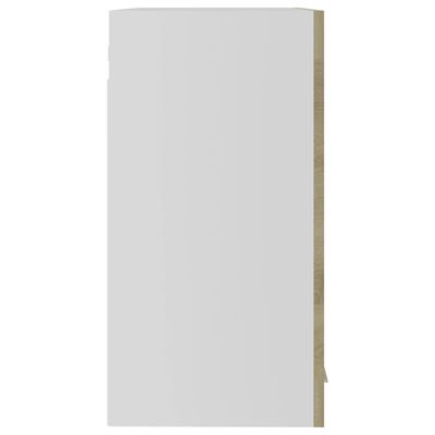 vidaXL Szafka wisząca z szybą, kolor dąb sonoma, 60x31x60 cm