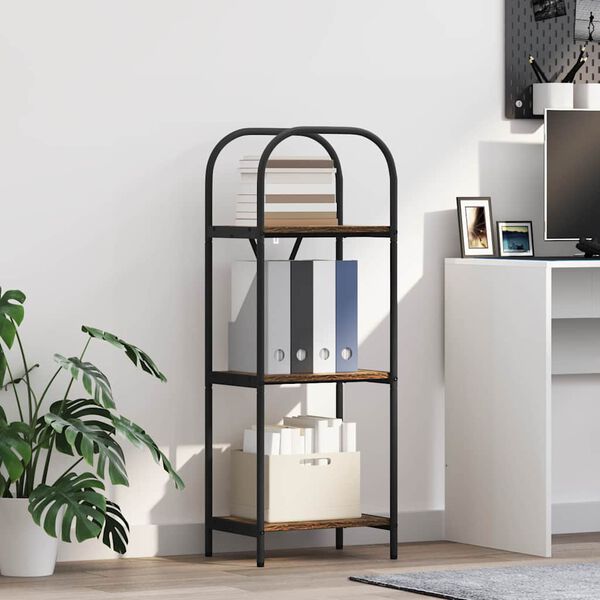 vidaXL P&oacute;łka na książki Dąb wędzony 40 x 30 x 109 cm