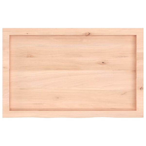 vidaXL Blat stołu, 80x50x(2-6) cm, surowe lite drewno dębowe