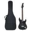 vidaXL Gitara elektryczna z pokrowcem, czarna, 4/4, 39"