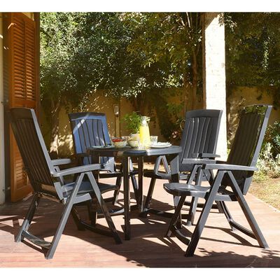 Keter Rozkładane krzesła ogrodowe Corsica, 2 szt., szare
