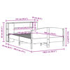 vidaXL Łóżko z regałem, bez materaca, 135x190 cm, drewno sosnowe