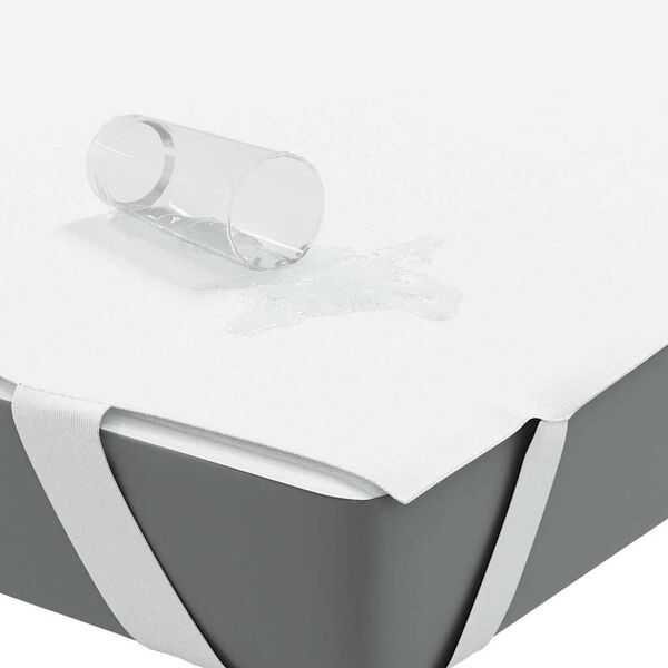 vidaXL Ochraniacz na materac, biały, 80x200 cm, wodoodporny