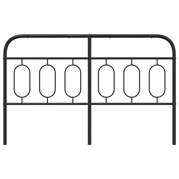 vidaXL Metalowe wymienne wezgłowie, czarne, 140 cm