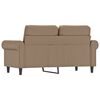 vidaXL 2-osobowa sofa, kolor cappuccino, 120 cm, sztuczna sk&oacute;ra