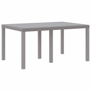 vidaXL St&oacute;ł Ogrodowy Jasnoszary 150 x 100 x 73 cm polirattan