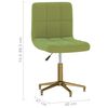 vidaXL Obrotowe krzesło stołowe, jasnozielone, obite aksamitem