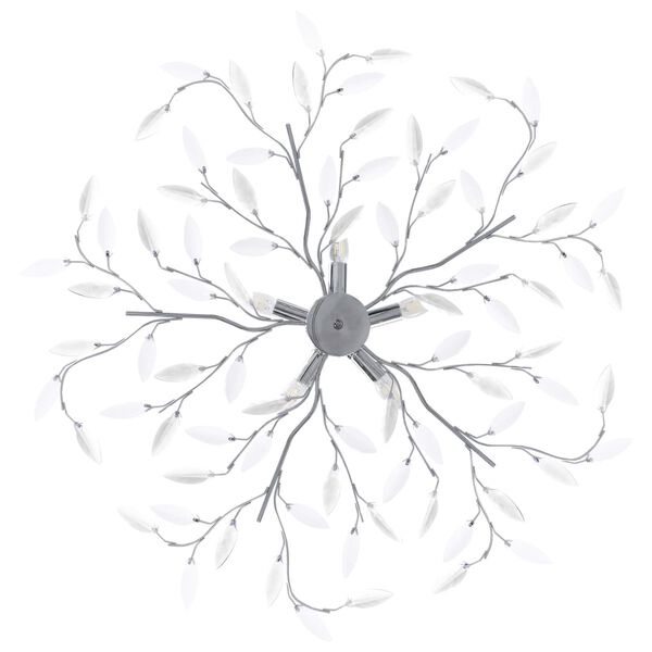 vidaXL Lampa sufitowa, listki z kryształu akrylowego, 5 żar&oacute;wek E14