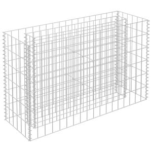 vidaXL Podwyższona donica gabionowa, galwanizowana stal, 90x30x60 cm