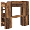 vidaXL Rama ł&oacute;żka piętrowego z biurkiem Stare drewno 75 x 190 cm