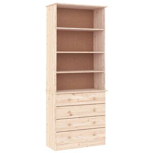 vidaXL Biblioteczka z szufladami ALTA, 77x35x186,5 cm, lita sosna