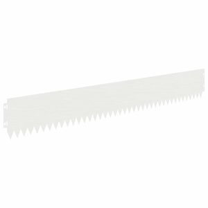 vidaXL Krawężnik do trawnika 30 szt. 103 x 15 cm Stal Biały