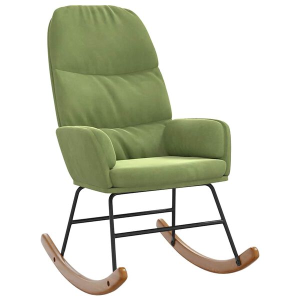 vidaXL Fotel bujany, jasnozielony, tapicerowany aksamitem