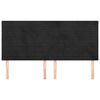 vidaXL Zagł&oacute;wek czarny 160x5x118/128 cm aksamit