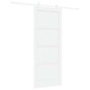 vidaXL Drzwi przesuwne Biały 83 x 202 cm Lite drewno sosnowe