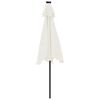 vidaXL Parasol ogrodowy z LED, stalowy słupek, biały, 225x225x212 cm