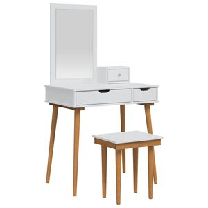 vidaXL Zestaw toaletki FAUSKE 4 szt. Biały 76 x 50 x 143 cm