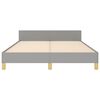 vidaXL Rama łóżka bez materaca, jasnoszara, 140x190 cm, obita tkaniną