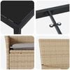 vidaXL Zestaw do jadalni w ogrodzie z poduszką 7 pcs Beżowy polirattan