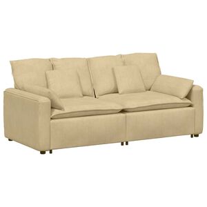 vidaXL Sofa modułowa z poduszkami, szarozielona