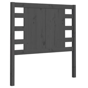 vidaXL Wezgłowie ł&oacute;żka, szare, 96x4x100 cm, lite drewno sosnowe