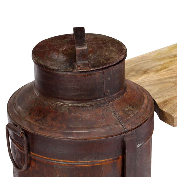 vidaXL Ławka z bańkami na mleko, 150x33x64 cm, lite drewno mango