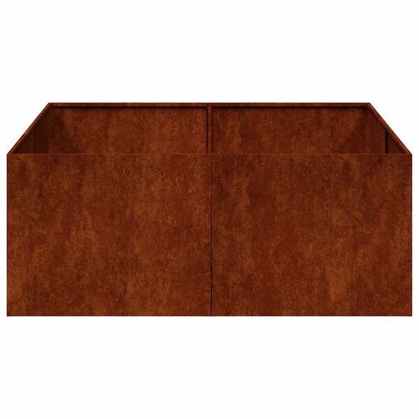 vidaXL Doniczka Rusty 100x100x40 cm Stal nierdzewna