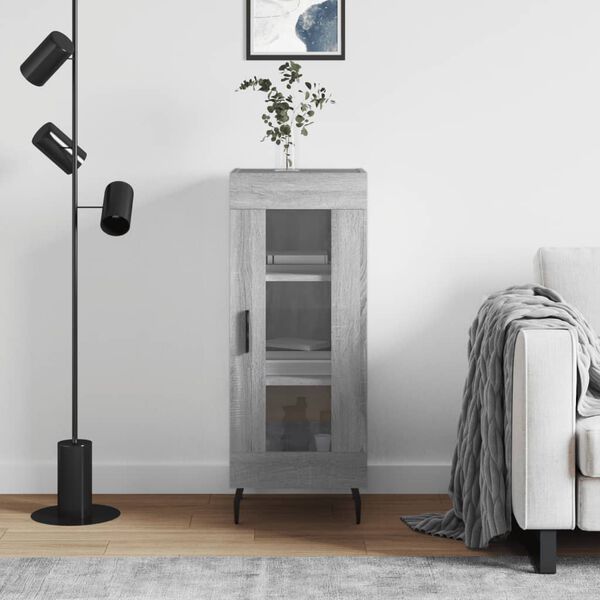 vidaXL Szafka, szary dąb sonoma, 34,5x34x90 cm materiał drewnopochodny