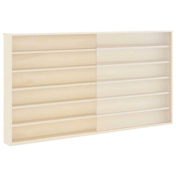 vidaXL Witryna na ścianę z p&oacute;łką Beżowy 100 x 8,5 x 54 cm sklejka