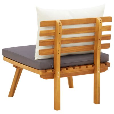 vidaXL Krzesło ogrodowe z poduszkami, lite drewno akacjowe