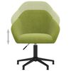 vidaXL Obrotowe krzesło stołowe, jasnozielone, obite aksamitem