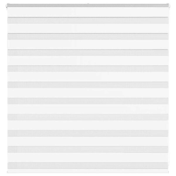 vidaXL Roleta zebra, biała, szerokość tkaniny 145,9 cm, poliester