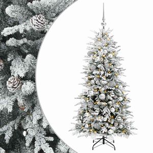 vidaXL Sztuczna choinka z bombką 120 cm 150 LED Ciepła biel PE i PVC