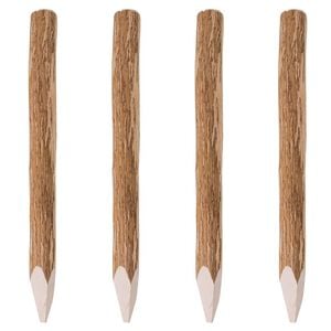 vidaXL Słupki ogrodzeniowe, szpiczaste, 4 szt., leszczyna, 90 cm