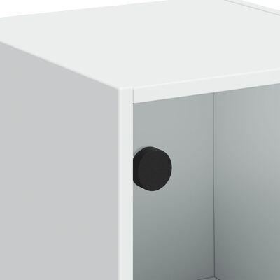 vidaXL Szafka ze szklanymi drzwiami, biała, 35x37x109 cm