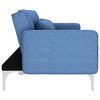 vidaXL Sofa rozkładana, niebieska, tapicerowana tkaniną