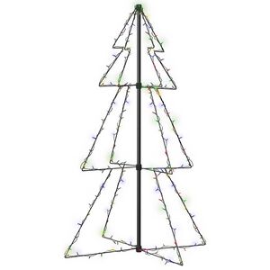 vidaXL Ozdoba świąteczna LED w kształcie choinki, 160 LED, 78x120 cm