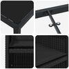 vidaXL Zestaw do jadalni w ogrodzie z poduszką 9 pcs Czarny polirattan