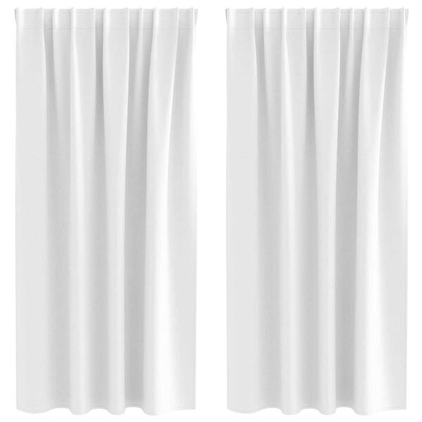 vidaXL Firany blackout z k&oacute;łkami 2 pcs Jasna biel 175 x 140 cm
