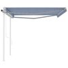 vidaXL Automatycznie zwijana markiza z słupkami, 4,5x3,5 m