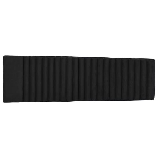 vidaXL Poduszka na leżak, czarna, zamszowa