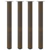 vidaXL Nogi do stołu barowego 4 szt. Naturalna stal 110-112 cm Stal