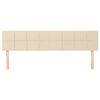 vidaXL Zagł&oacute;wki, kremowe, 160x5x78/88 cm, tkanina