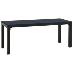 vidaXL Ławka ogrodowa, 110 cm, stal i WPC, czarna