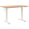 vidaXL Biurko z przechowywaniem Biały i naturalny 120 x 60 cm Dąb lite