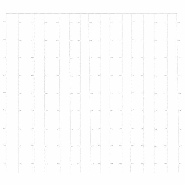 vidaXL Kurtyna lampek, 3x3m, 300 kolorowych diod LED, 8 funkcji