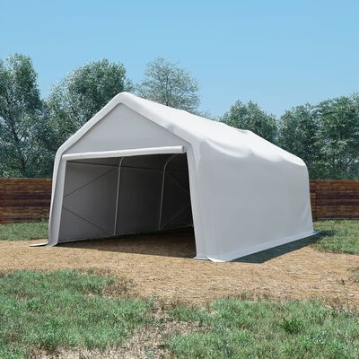 vidaXL Namiot magazynowy z PVC, 550 g/m², 4x6 m, biały