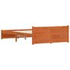 vidaXL Ramka ł&oacute;żka Z zagł&oacute;wkiem Woskowy Brąz 205.5 x 95.5 x 51 cm