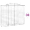 vidaXL Kosze gabionowe, 30 szt, 200x50x160/180cm, galwanizowane żelazo
